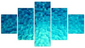 Obraz - abstrakcyjne kostki (125x70 cm)