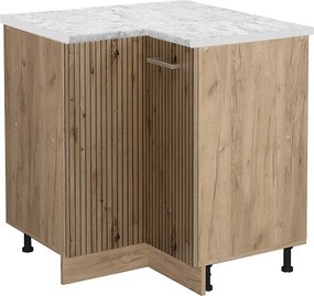 Szafka narożna dąb rzemieślniczy 75.6x60x81.6 r-line