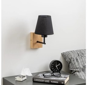 Brilagi - Kinkiet NUBILA WOOD 1xE27/25W/230V dąb/czarny