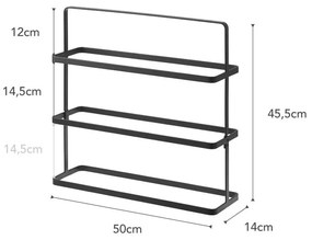 Czarny metalowy regał na buty Tower Shoe Rack – YAMAZAKI