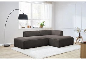 Brązowy sztruksowy narożnik modułowy (prawostronny/w kształcie litery L) Megeve – Bobochic Paris