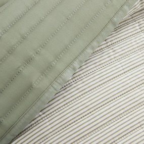 Zielona narzuta pikowana 220x230 cm Stripe – Catherine Lansfield