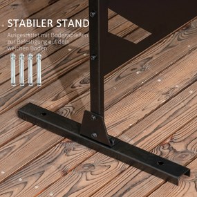 Outsunny Parawan Zewnętrzny 122x198 cm Design Liścia Palmy Stabilne Noggi | Aosom PL