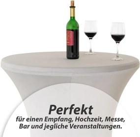 Elastyczny pokrowiec na stół koktajlowy 80x110 cm jasnoszary