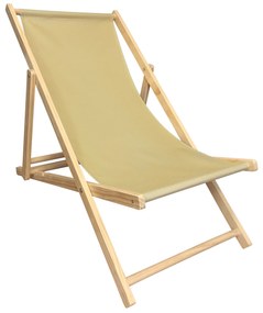 Zestaw leżaków 2szt Leżak Drewniany Beżowo Miodowy – Regulowany 3 Pozycje