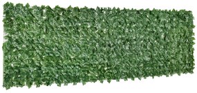 Outsunny Osłona Dekoracyjna Sztuczny Żywopłot Ciemnozielony 300x100cm Dekoracja Ściennej Przestrzeni | Aosom PL