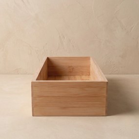 Organizer biurkowy bambusowy, 15 x 38 x 7 cm