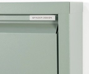 Zielonoszary metalowy regał na buty Billy – Spinder Design