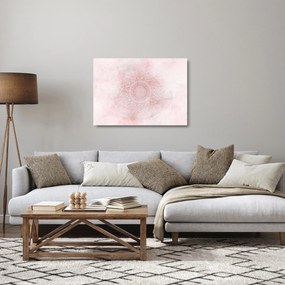Obraz na szkle - Różowa mandala (70x50 cm)