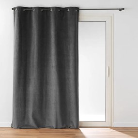 Antracytowa aksamitna zasłona 140x260 cm Olympe – douceur d'intérieur