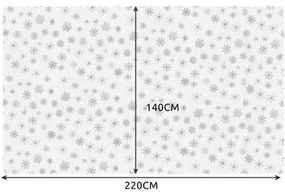Świąteczny obrus SILVER STAR 140x220 cm, biały