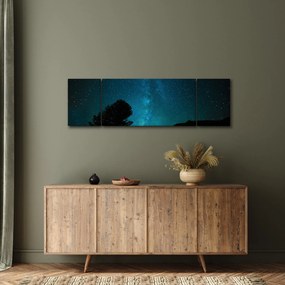 Obraz nocnego nieba z gwiazdami (170x50 cm)