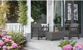 Szare plastikowe fotele ogrodowe zestaw 2 szt. Scandi Linea – Keter