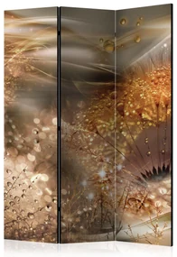 Parawan dwustronny Kwiaty 135x172 cm 3-częściowy brązowy ARTGEIST B