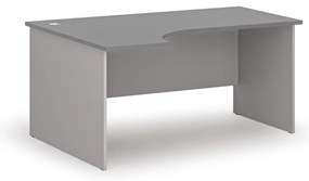 Narożne biurko PRIMO GRAY, 160x120 cm, lewe, szary/grafit