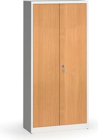 Alfa 3 Szafy spawane z laminowanymi drzwiami, 1950 x 920 x 400 mm, RAL 7035/buk