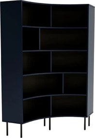 Narożny regał Skandica HORN z czarnymi nogami / granatowy