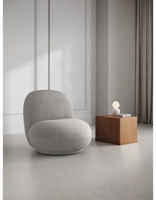 Jasnoszary fotel z materiału bouclé Chuck – Micadoni Home