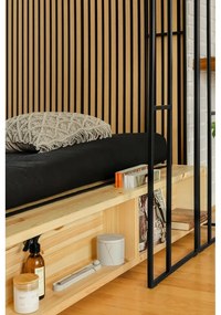 Łóżko dwuosobowe z drewna sosnowego ze stelażem 180x200 cm Ziggy – Karup Design