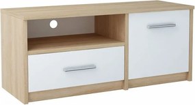 Skandynawska szafka pod telewizor dąb sonoma + biały Z5-W73