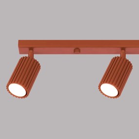 Listwa oświetleniowa 4-punktowa KARBON 4L ochra czerwona ryflowana SOLLUX  LIGHTING