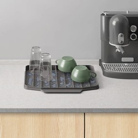 Szara plastikowa podkładka do naczyń 40x33 cm Gravity – Metaltex