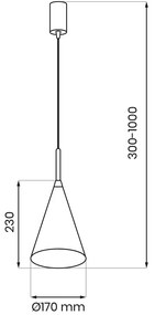 Lampa wisząca CAPITAL CREAMY Ø17cm 1xGX53