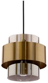 Czarna lampa wisząca ze szklanym kloszem ø 18 cm Spiega – Candellux Lighting