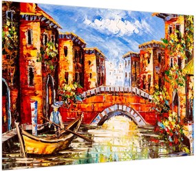 Obraz - Obraz olejny przedstawiający miasto III. (70x50 cm)