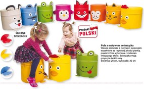 Piankowa pufa przedszkolna z motywem zwierzątka Edumals kotek