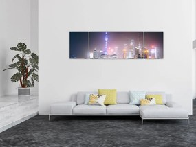 Obraz Szanghaju nocą (170x50 cm)