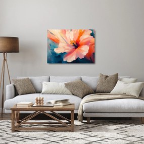 Obraz na szkle - Malowany kwiat (70x50 cm)