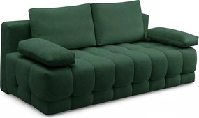 Kanapa Tuko rozkładana z pojemnikiem - zielona dzianina Freya 210-09