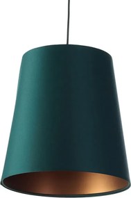 Zielono-miedziana lampa wisząca ze stożkowym abażurem - S403 P5-C04
