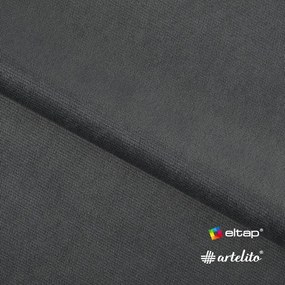 Ciemnoszare tapicerowane łóżko dwuosobowe ze schowkiem ze stelażem 160x200 cm Carilla – ELTAP