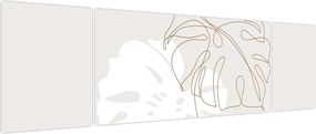 Obraz - Line art monstera N⁰2 (170x50 cm)