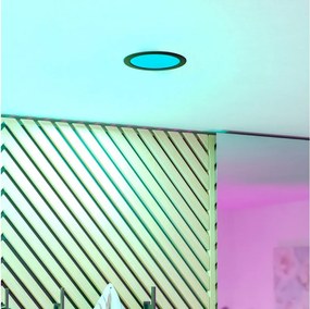 Eglo 901427-LED RGBW Sufitowa lampa łazienkowa FUEVA-Z LED/9,5W/230V 16,8cm IP44 czarny