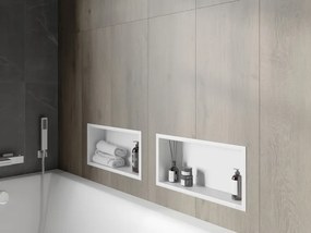 Mexen X-Wall-R półka wnękowa z kołnierzem 45 x 20 cm, biała - 1920452010