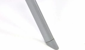 Garden Bistro stół składany z blatem szklanym - srebrny