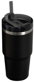Czarny termos ze słomką 600 ml Quencher H2.O FlowState – Stanley
