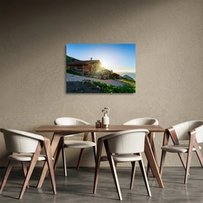 Obraz na szkle - Poranek w Alpach, Tyrol (70x50 cm)