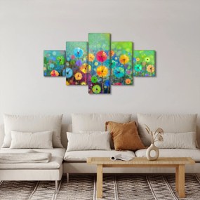 Obraz - Abstrakcyjne kwiaty (125x70 cm)