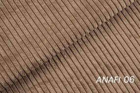 Narożnik z funkcją spania Barcelia Mini uniwersalny lewy/prawy - brązowy sztruks łatwoczyszczący Anafi 06