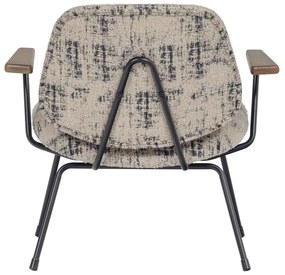 Beżowy fotel z tkaniny szenilowej Aure – WOOOD