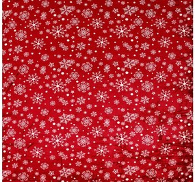 Czerwony świąteczny mikropluszowy koc SNOWFALL Rozmiar: 150 x 200 cm