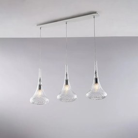 Szyna Nemesis Iron z przezroczystym szkłem Pyrex 3 światła dł. 75 x 10 BL280-BIN3-TR