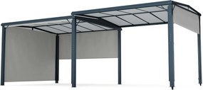 Blumfeldt Solid Sky 3x6m Pergola z Boczną Osłoną Jasnoszary