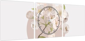 Obraz - Rozkwitaj z wdziękiem N⁰2 (z zegarem) (90x30 cm)