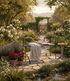 Metalowa ławka ogrodowa P1-P43