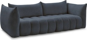 Ciemnoniebieska sofa z materiału bouclé 286 cm Azra – Bobochic Paris